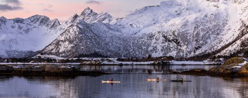 Winter kayaking in Lofoten by Kristian Louis Jensen
